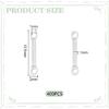 UNICRAFTALE About 400Pcs Stainless Steel Bar Connector Charms 12.5 Mm Long Twist Stick Links Connectors Pendants 2 Hole Metal Stick Strip Charms
