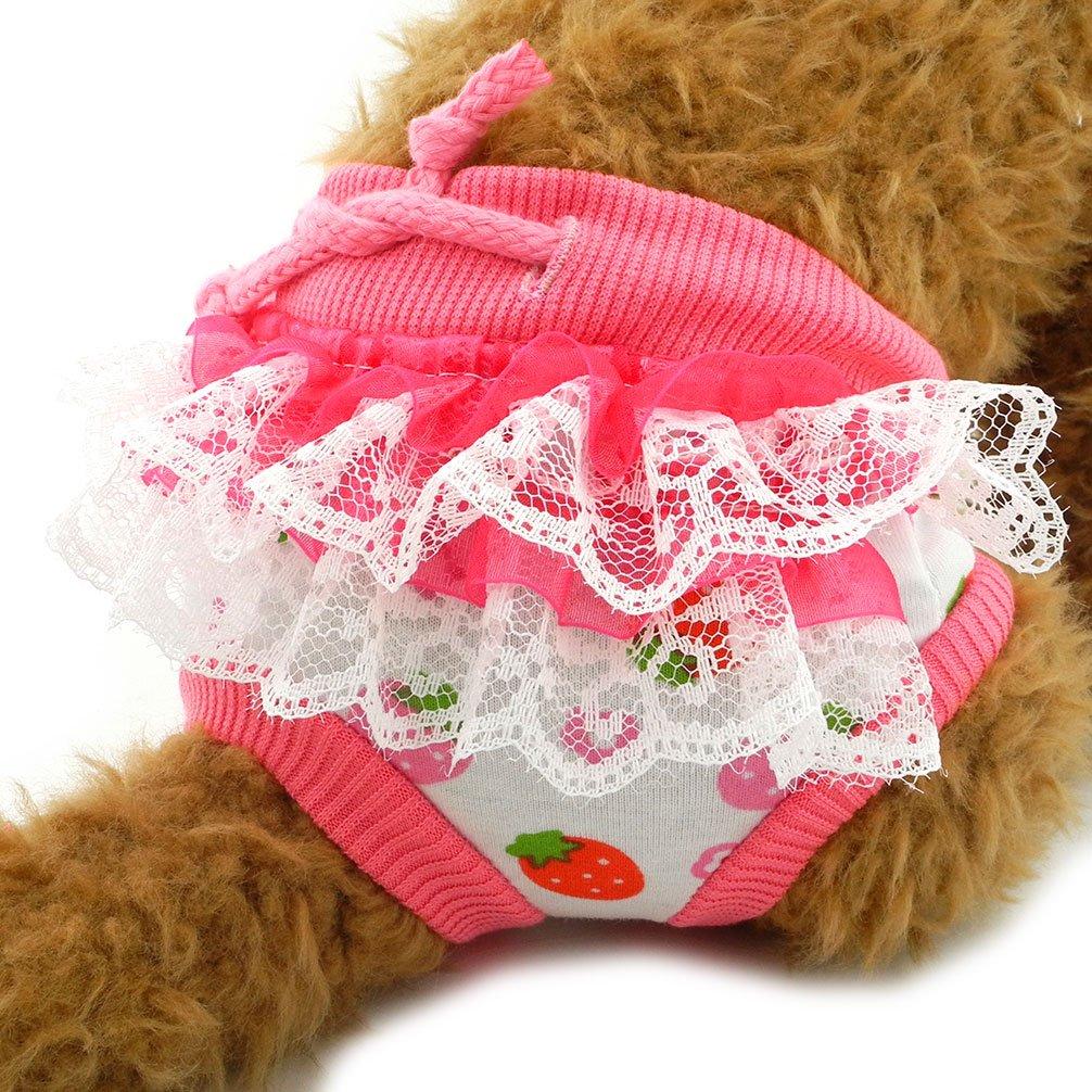 RANPHY Cat and Dog Diaper Manner Unisex Sanitary Pants for Dogs and Perfect for Menstrual Care and Reusable Diapers for Lace Cute Pet Stylish Dog