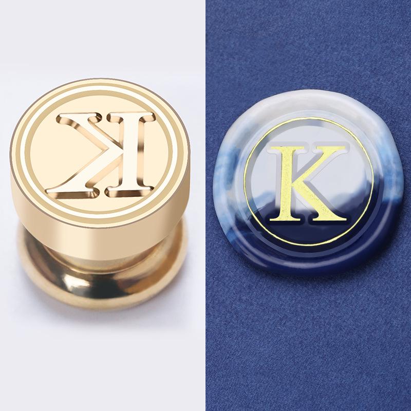 Mini Bamboo-Handled Stamp: 1.5cm Copper Head In Regular Script with Sealing Wax