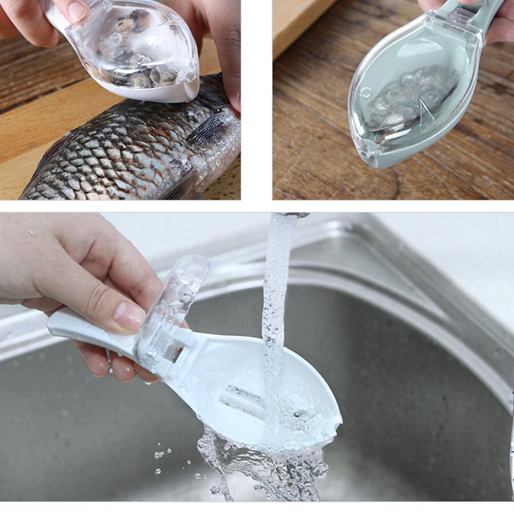 1 szt. Narzędzia kuchenne Plastikowa szczotka do rybich łusek Narzędzia rybne Szybkie czyszczenie pędzlem ze skóry ryb