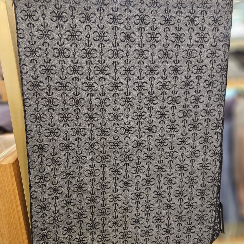 Renoma Warm and Soft Rayon Blend Decorative Design Muffler FNFTM5104-BK
