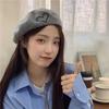 Warm Winter Wool Berets Hat Heart Shape French Artist Hat Fashion Plain Cap  for Women
