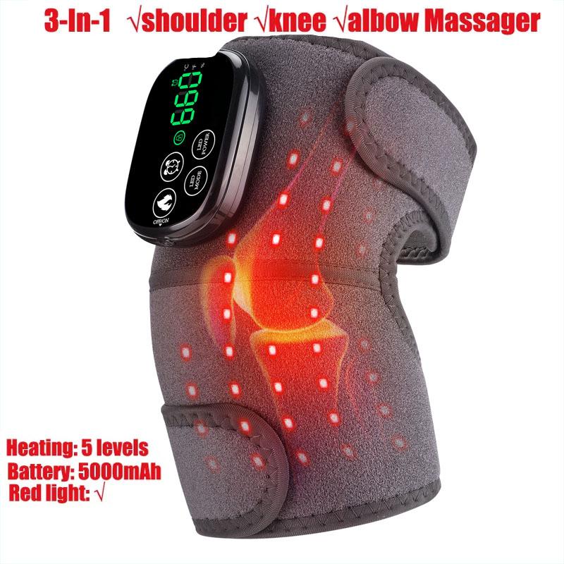 LED Knee Massage Heating Vibration Massage Electric Knee Pad Leg Joint  Heating Pad BraceMuscle Relax 3 In 1 660&850nm