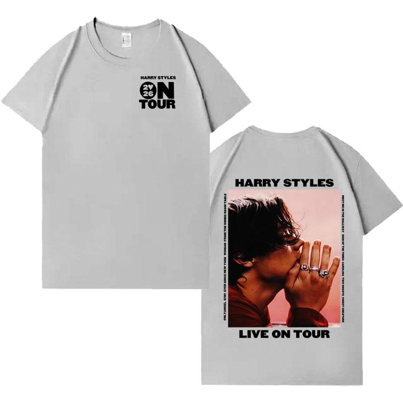 Singer Harry Styles Love Tour 2026 Tshrits Casual Cotton T Shirt Mens Womens Hip Hop Cozy Oversized Casual Short Sleeve Tshirt