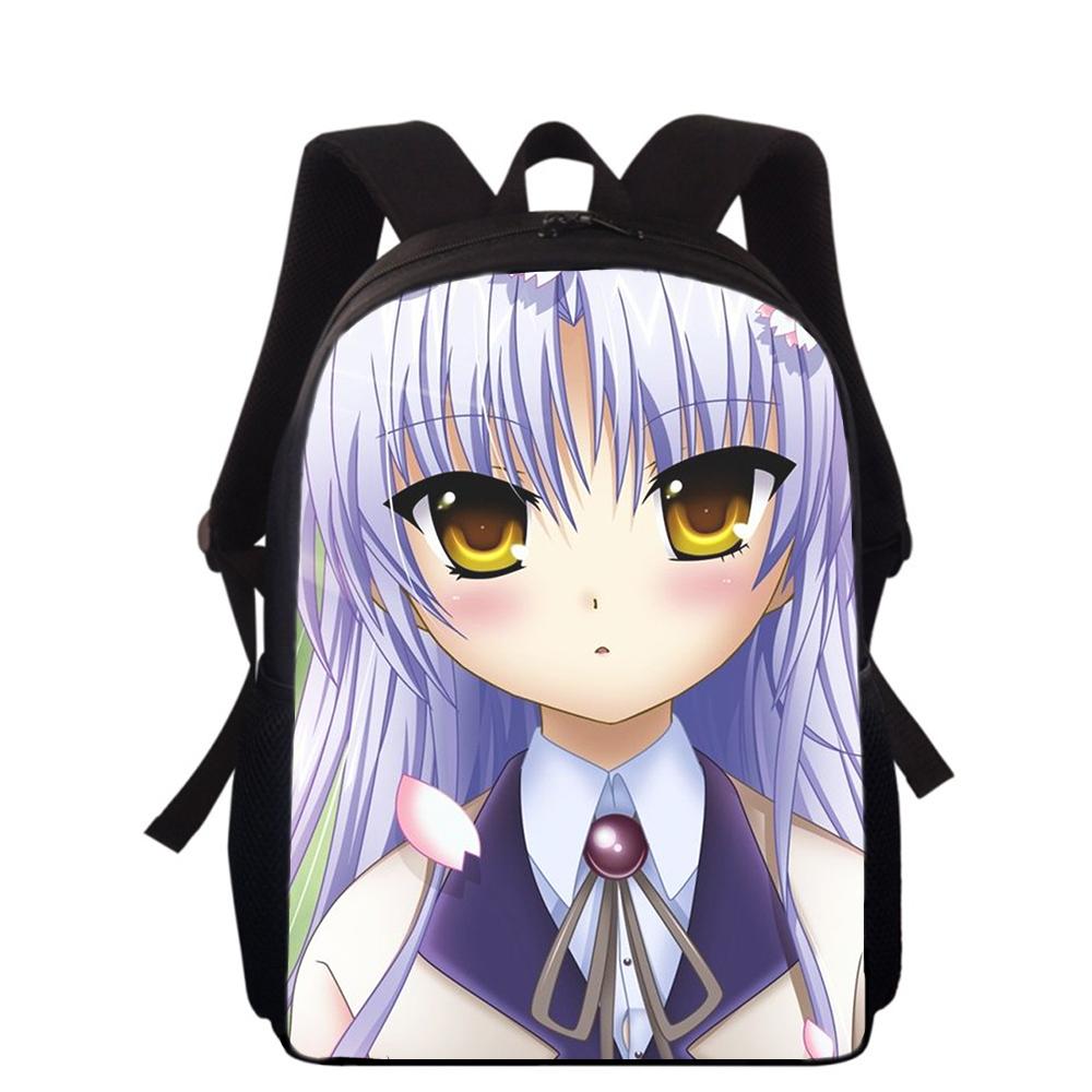 Angel Beats Tachibana Kanade 16" 3D Print Kids Backpack Primary School Bags for Boys Girls Back Pack Students School Book Bags