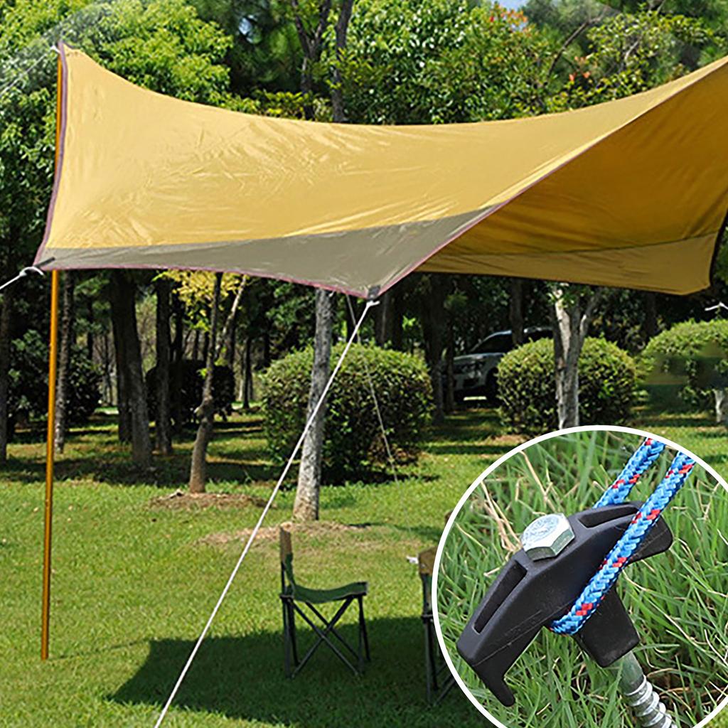 Portable Rotating Plastic Head Ground Screw 8x200mm Heavy Duty Spiral Earth Anchor for Outdoor Tent Canopy and Garden Use