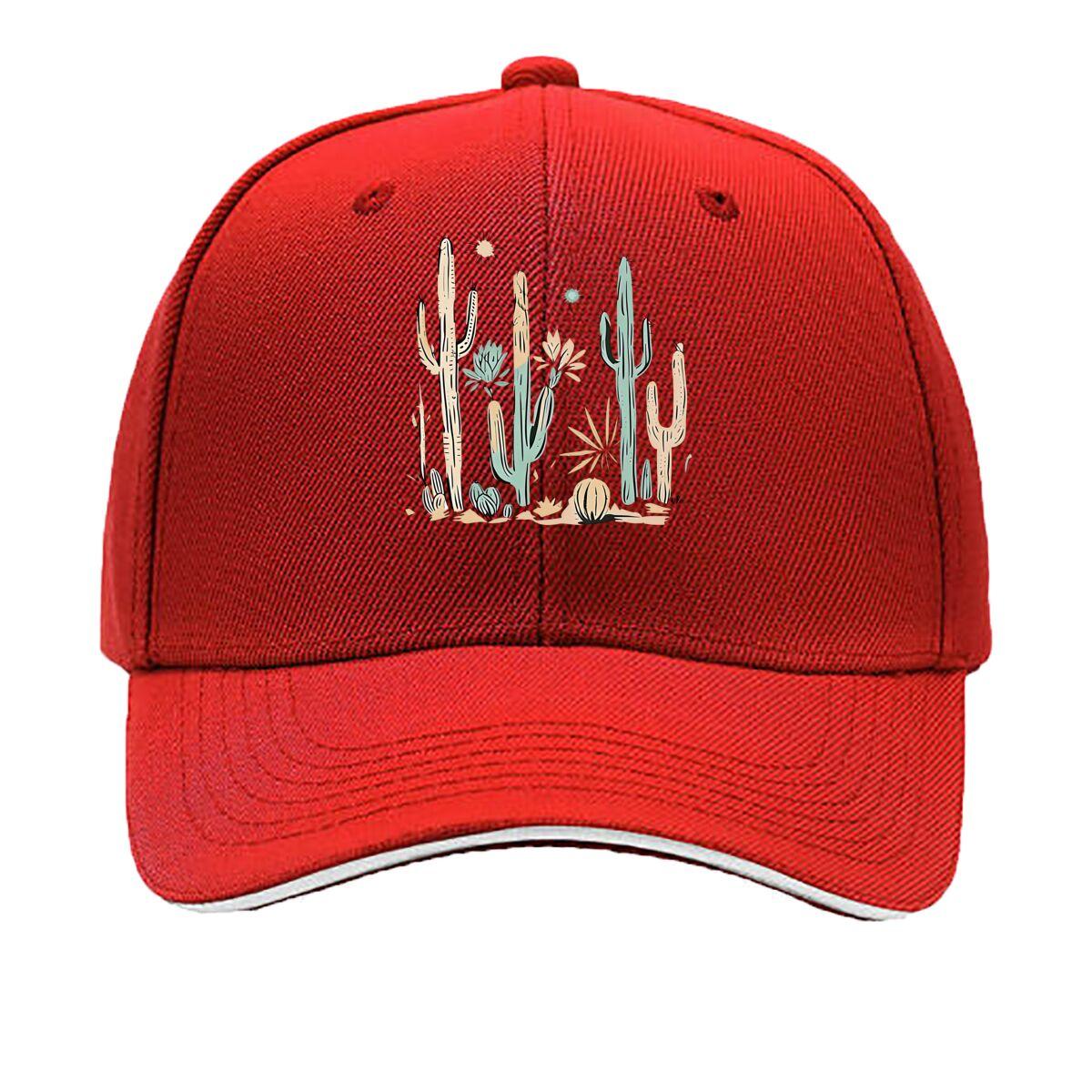 Desert Cactus Vintage Baseball Cap Outdoor Dad Fishing Cap Unisex Adjustable Outdoor Sun Hat Party G Sandwich Baseball Cap One Size