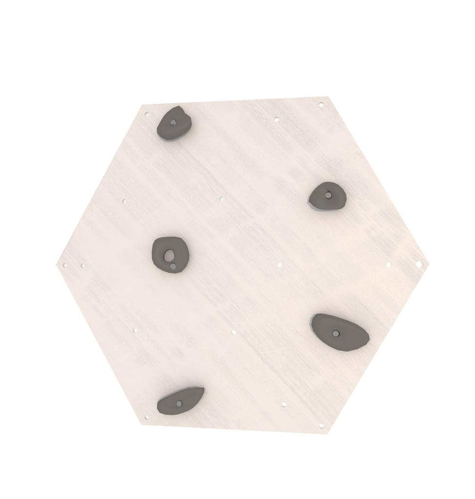 Climbing Wall Cube 1 White - Gray Grips