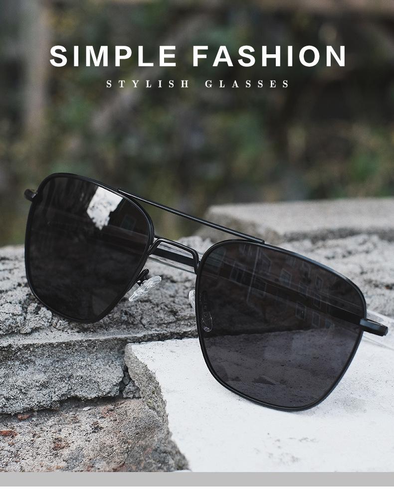 Retro Sunglasses Men Metal Frame Polarized Lens Sun Glasses Male Classic Driving Pilot Brand Design Anti-Glare Sunglass UV400