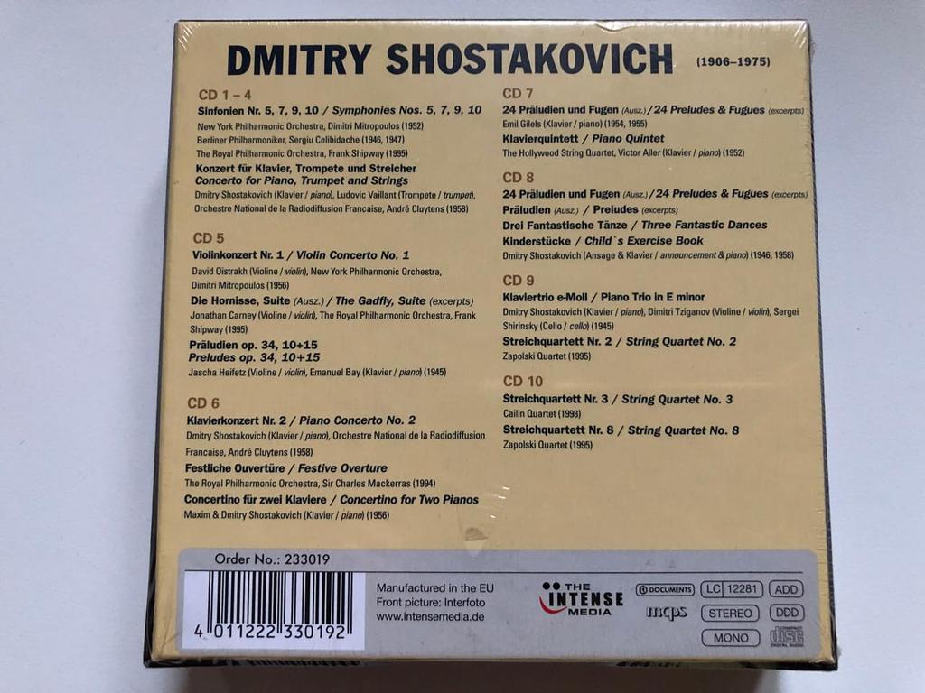Shostakovich: Symphonies, Concertos, Piano Works, Chamber Music