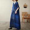 Summer Plus Size Maxi Dress Women Oversize Loose V Neck Sundress Bohemian Floral Print Big Dress 9049