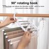 Pants Hanger with Rotatable Hook Strong Load-bearing Telescopic Folding Multifunctional Pants Rack Trousers Hanger