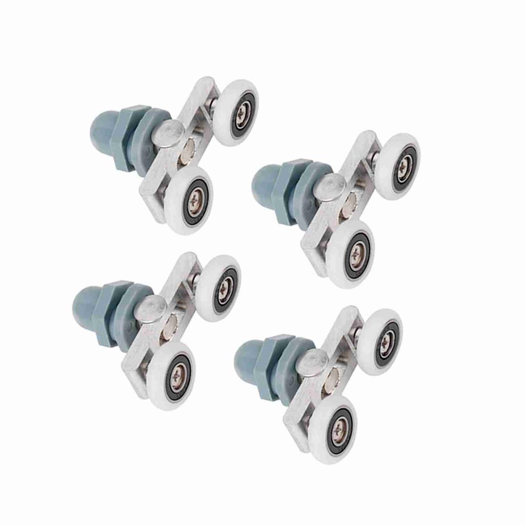 4pcs Durable Double Sliding Roller Track Door Wheel Bathroom Glass Door