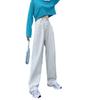 White High-waisted Jeans Women's Autumn Thin New Loose Straight Floor-mopping Wide-leg Trousers