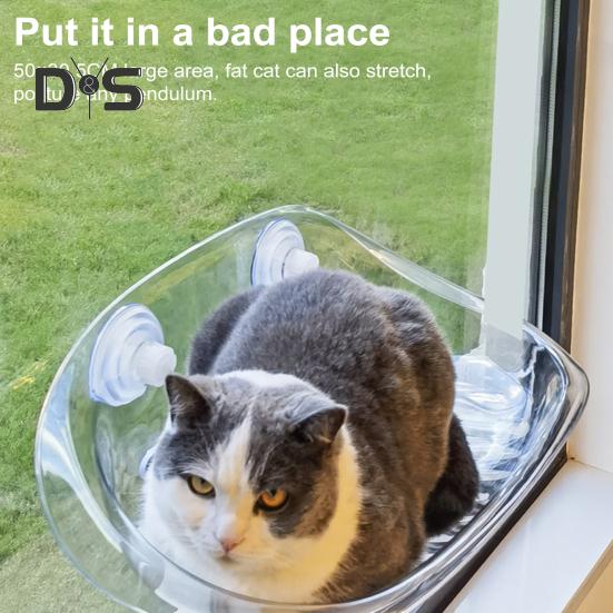 Cat Hammock Transparent Window Hanging Cat Nest with Suction Cup Mount Sunbathing Cat Bed Pet Supplies Cat Perch