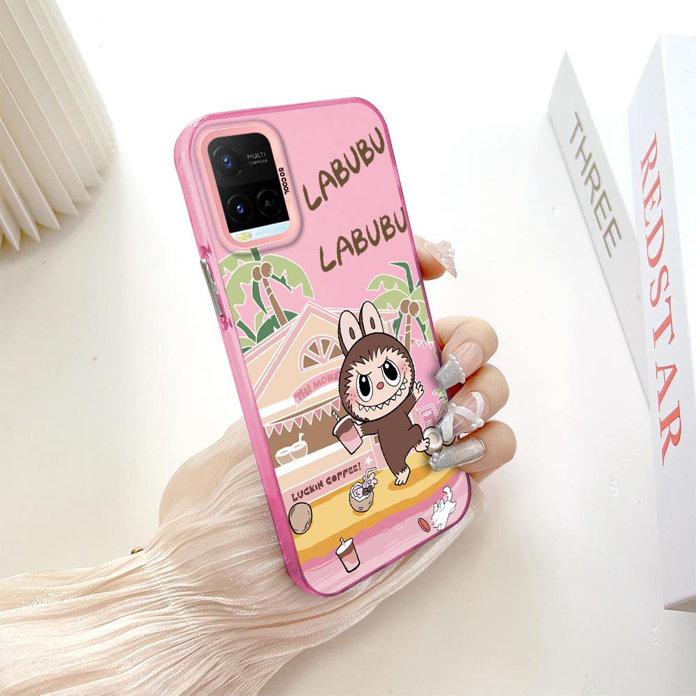 Painted Pattern Colorful Sliver Double Sided Hard Shell Shockproof Anti-fall Phone Casing for Vivo