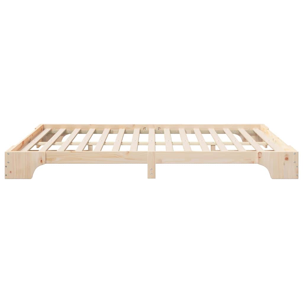 Bed Frame Brown 160 x 220 cm Solid Pine Wood