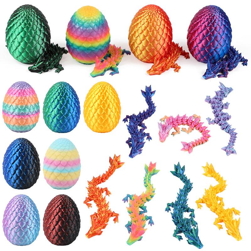 24τμχ 12Σετ 3D Εκτυπωμένο Αυγό Δράκου με Γλυπτά Δράκων Γέμισμα Πασχαλινού Καλαθιού Δώρο για Παιδιά Δώρα Πάρτι Γενεθλίων Γέμισμα Pinata