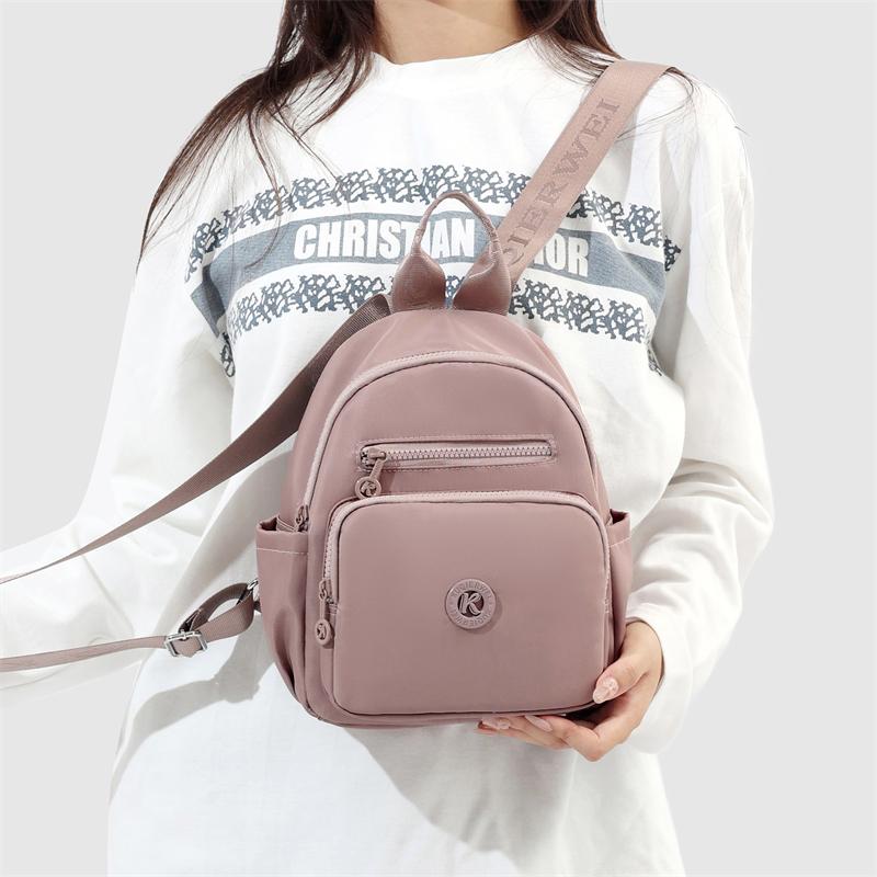 Mini Zaino da Donna Leggero in Nylon Piccolo Zaino Giornaliero con Tasche Multiple per Viaggio Lavoro