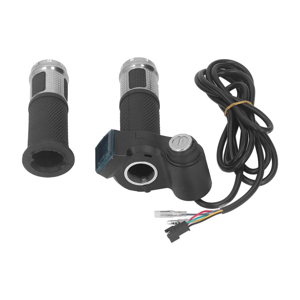 1Pair 10 Inch Electric Scooter Throttle Grip Handlebar Twist Throttle Grip with LCD Display Power