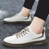 Herrenschuhe Leder Freizeitschuhe Neue Outdoor-Laufschuhe Schnürschuhe Bequeme Vulkanisierte Schuhe Mode Weiche Sohle Herren-Sneakers