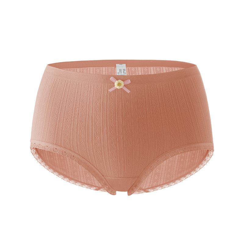 Naked Seamless Panties Women'S Mid-Waist Peach Buttocks Are Sweet And Breathable, Soft And Waxy, Skin-Friendly Buttocks, Cotton Crotch Women'S Briefs