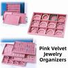 Elegante Samt-Schmuckorganizer Stapelbare Halsketten-Display-Requisiten Armband