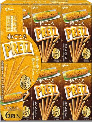 Pretz Glico Wagokoro PRETZ Limited Release In Hokkaido X 6 Boxes <Corn> 24.5g