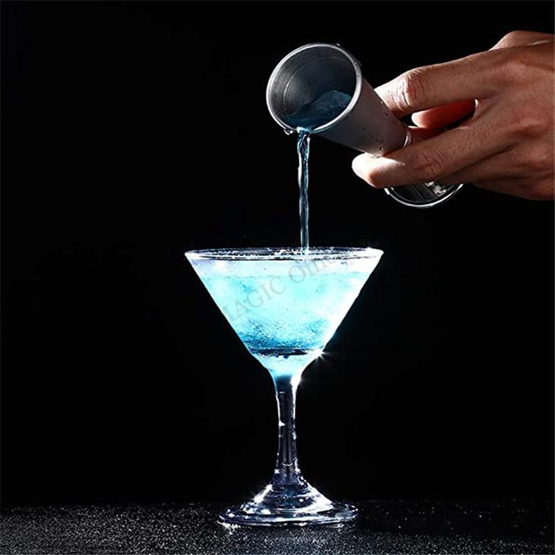 30/60ml Cocktail-Jigger aus Edelstahl, Japanischer doppelter Oz Spirituosen-Messbecher, Bar-Werkzeuge, Küche, Party, Club, Getränkemarkierungen