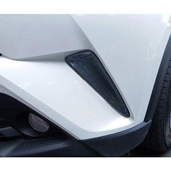 Toyota CHR Front Bumper Hole Carbon Fiber Style Front Corner Exterior Custom Car Car Compatible with CHR ZYX10 NGX50 of C-HR Covers, Garnish, Parts,