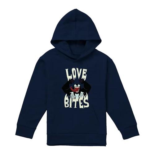 Venom Childrens/Kids Love Bites Valentine`s Day Pullover Hoodie