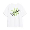 Li-Ning Wade Series Letter Print Crew Neck Pullover Casual Short Sleeve T-Shirt Unisex Tops Standard-White AHST335-2