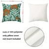 Green Floral Pattern Throw Pillows Decorative Cushions Polyester Pillowcase, Sofa Decorative Cushion Cov Headboard Pillow