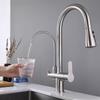 TLXT Three-in-One Pull-Out Kitchen Faucet with Water Purifier