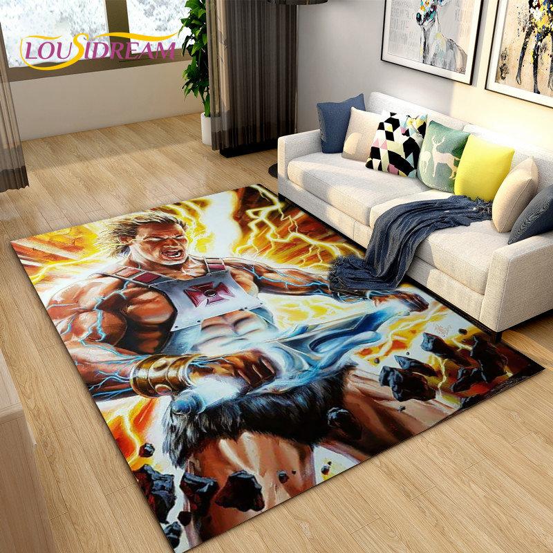 He Man and the Masters of the Universe Area Rug,Carpet Rug for Living Room Bedroom Sofa Doormat Decoration,Non-slip Floor Mat