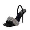Summer word with sandals women's thin heels high heels banquet women's shoes show long legs fish mouth super high heels look thin