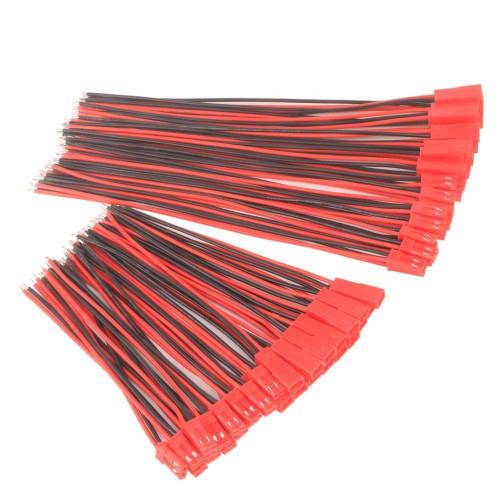 GTIWUNG 30 Pairs JST 2-Pin Male/Female Connector Plugs with 10CM/15CM 22AWG Cables for RC BEC LiPo Battery