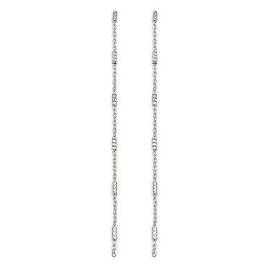 [R3720] - Srebrne kolczyki „Choreography” (rod) - 65x1mm