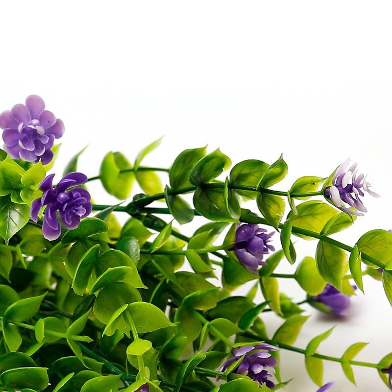 3/5pcs Eucalyptus Simulation Flower, 7-head Home Decoration Potted Plant Ornament, Desktop Fake Flower Ornament Shooting Prop