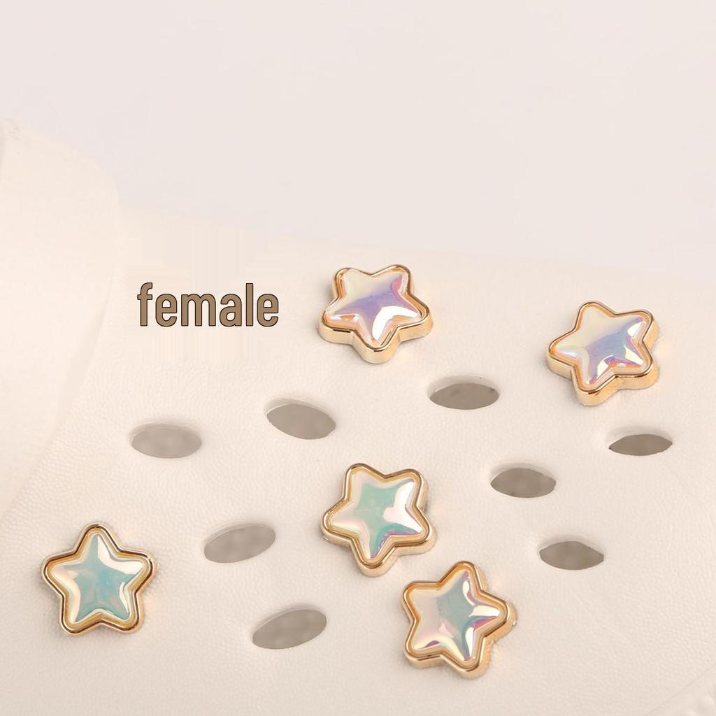 6 Pièces Charms de Chaussures Crocs: Ornements DIY en Strass pour Chaussures de Femme, Boucles Amovibles