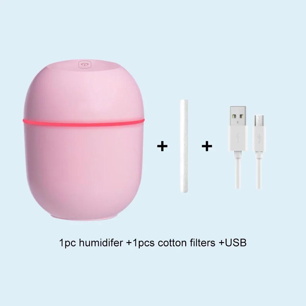 New Portable USB Ultrasonic Air Humidifier & Essential Oil Diffuser Car Purifier Aroma Mist Maker with LED Lamp & Romantic Light
