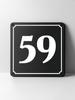 Metal House Number Sign, Black White Contrast, Outdoor Wall Decor for Home Street