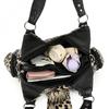 Leopard Print PU Leather Women Handbag Heart Ornament Multi Zipper Pockets Large Capacity Casual Shoulder Crossbody Bag
