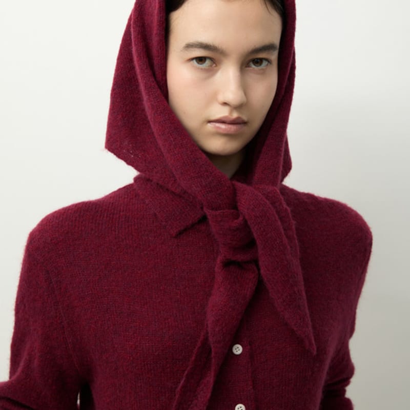 

ROUGH SIDE WHITE LABEL Hairy Shawl Scarf (3color) Charcoal