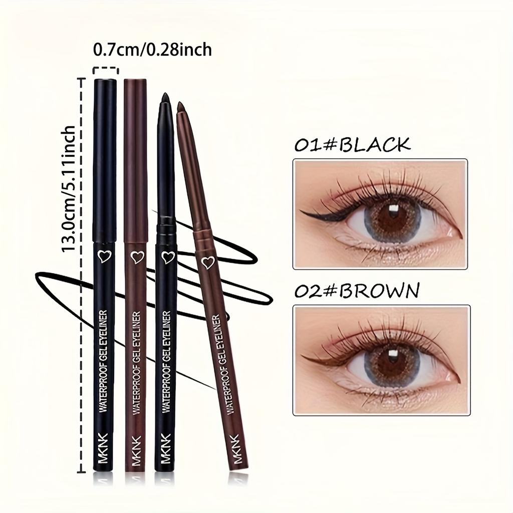 Premium Smooth Gel Eyeliner Pens Long-Lasting, Waterproof & Smudge-Proof for Easy Application
