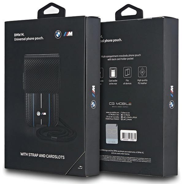 Torebka Bmw Bmpsp15Xmscakl Wallet Bag Czarny/Black Carbon Blue Stripes