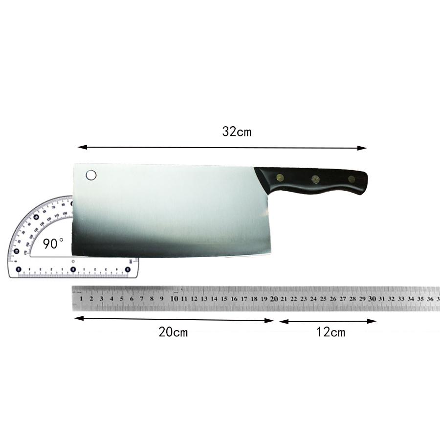 8 Inch Chopper Knife Welding DC53 Mode Steel Blade Ebony Handle Slicing Cleaver Machete Kitchen Knife Meat And Poultry Tools