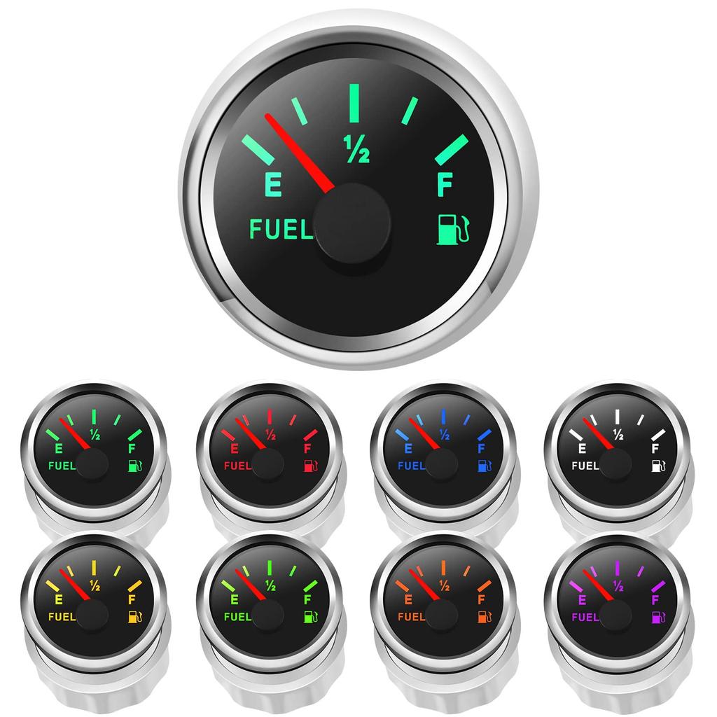 Fuel Gauge Fuel Level Gauge 8 Colors Backlight Fuel Gauge Fuel Level Sensor Fuel