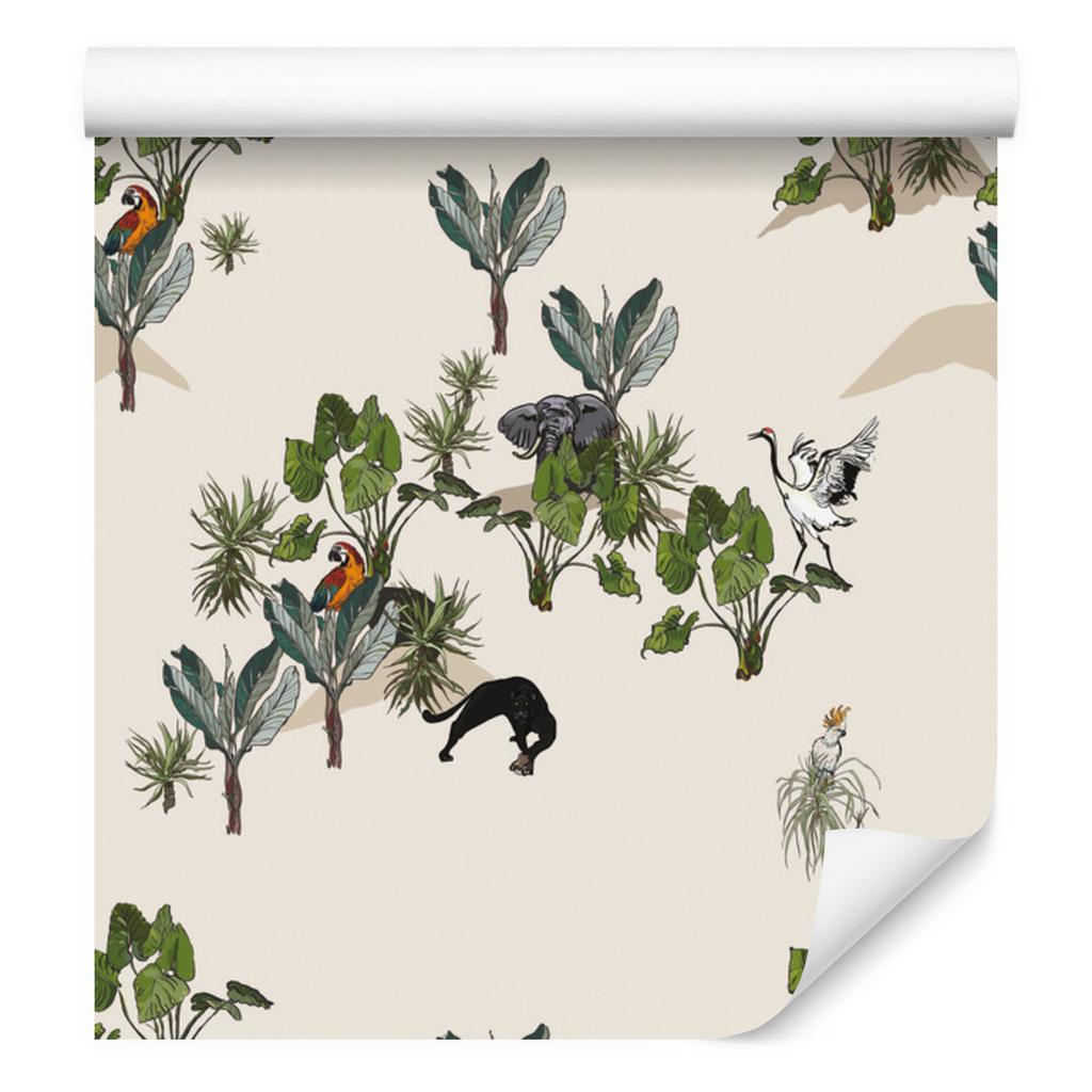 Wallpaper Savannah Animals and Trees for Living Room and Bedroom 50x1000