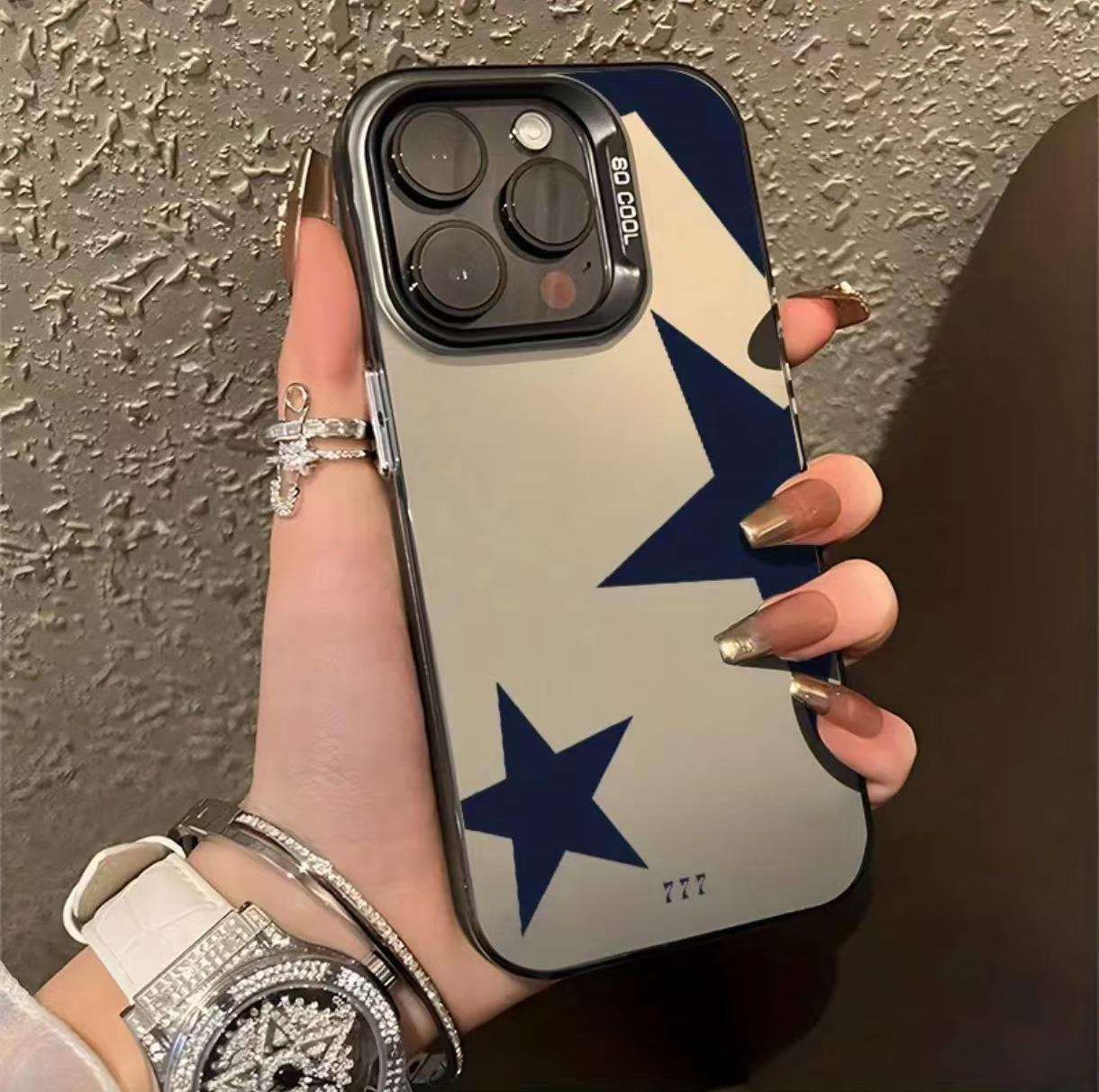 

Cherry Bowknot Sterling Silver Shell Drop-proof Phone Case for Apple Models 11/12/13/14/15/16/17 Pro/Pro Max 13 Mini